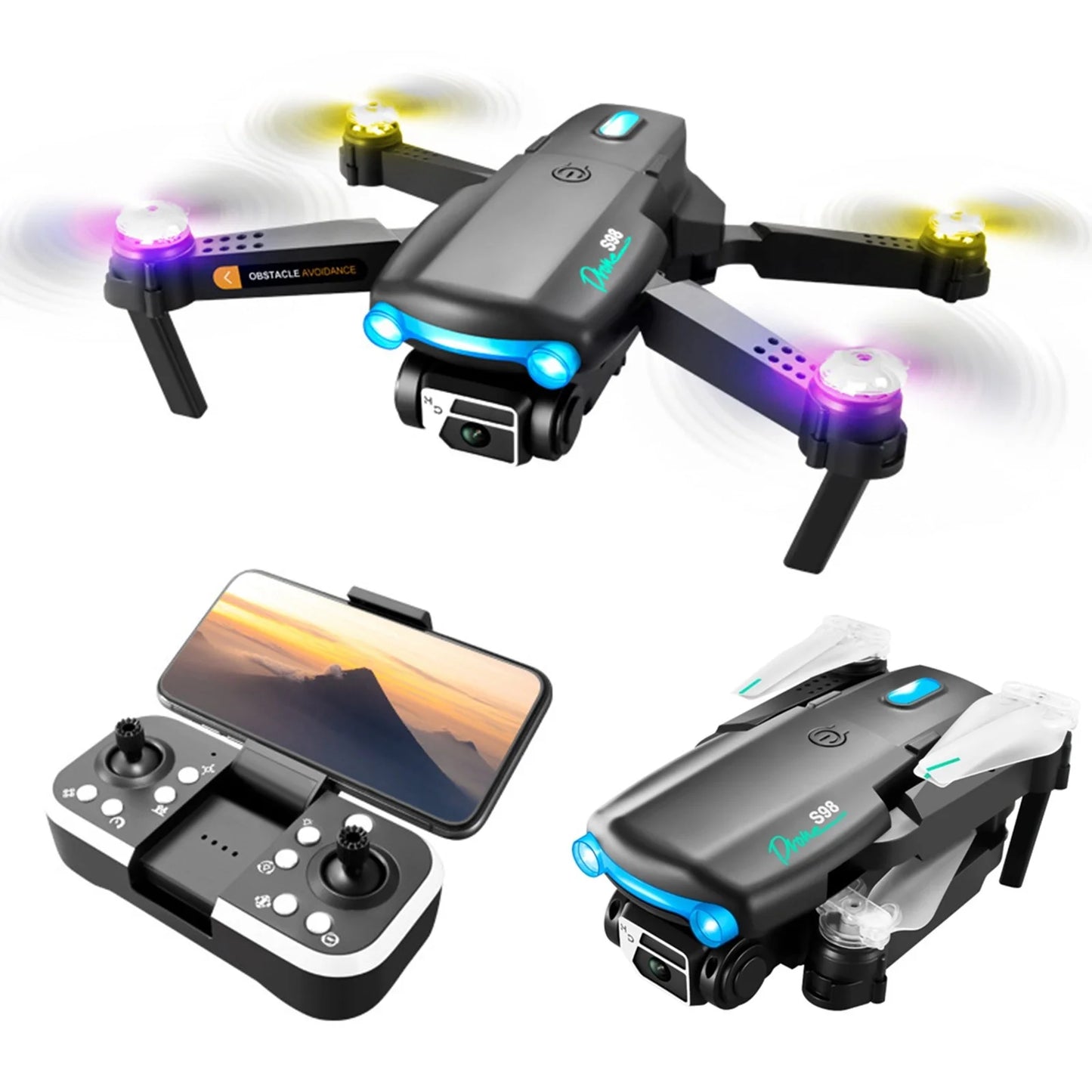 Mini Drone with Camera, 1080P HD FPV Foldable Drone with Carrying Bag, 3 Batteries, One Key Close, Altitude Hold, 3 Speeds, Toys Gifts for Kids, Adults, Beginner