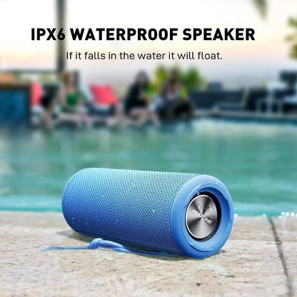 Outdoor Portable Bluetooth Wireless Speaker Waterproof for Shower - Blue