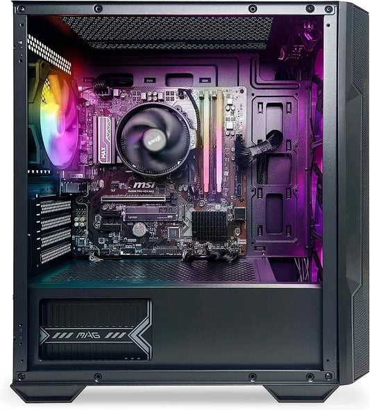 Desktop Gaming Computer Home&Office PC Ryzen 7 5700G, 16GB DDR4 3600, 512Gb M2 NVME SSD, RGB Fans, Win 10 Home 64-Bit Ready(Amd Ryzen 7 5700G) Built in USA,1 Year Warranty Desktop Computers