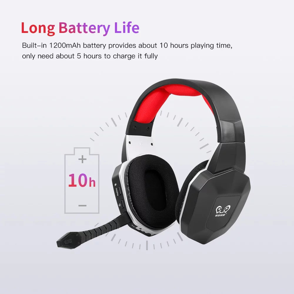 -N9U Wireless Gaming Headset 2.4Ghz Optical Gaming Headphone Virtual 7.1 Channel Surround Sound Gaming Headset for /PC/